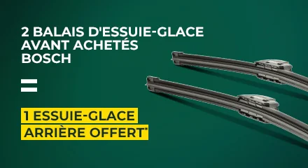 2 balais d'essuie-glace avant acheté = 1 balai d'essuie-glace offert